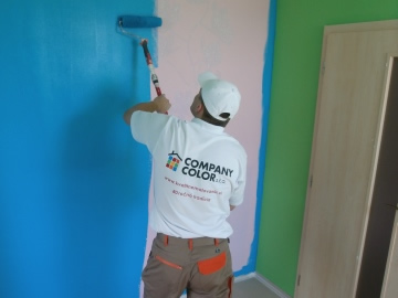 malování dětského pokoje válečkem